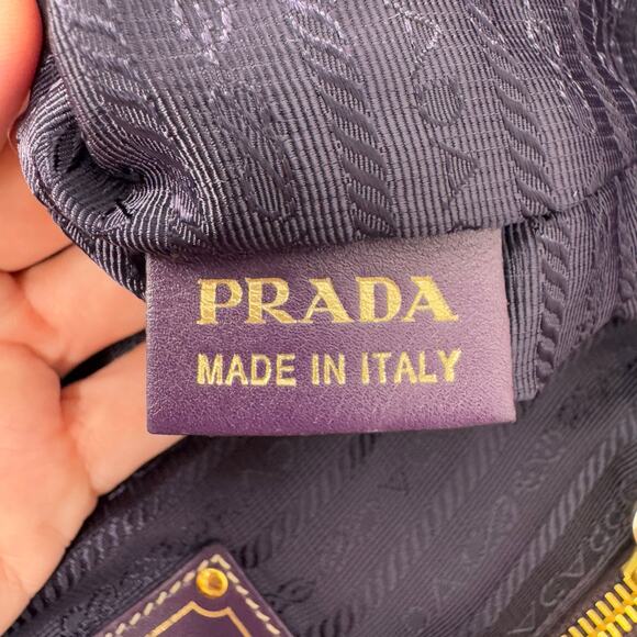 Prada Tessuto Nylon Jacquard Logo Tote in Viola Purple 16"x10" Shoulder Tote Bag - Picture 11 of 16